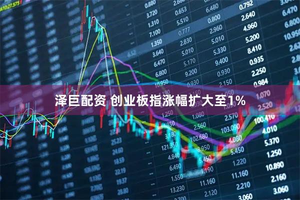 泽巨配资 创业板指涨幅扩大至1%
