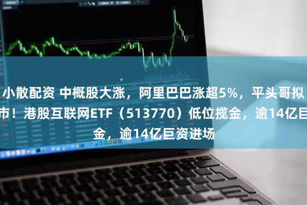 小散配资 中概股大涨，阿里巴巴涨超5%，平头哥拟独立上市！港股互联网ETF（513770）低位揽金，逾14亿巨资进场